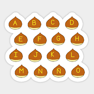 Autumn fruits abc Sticker